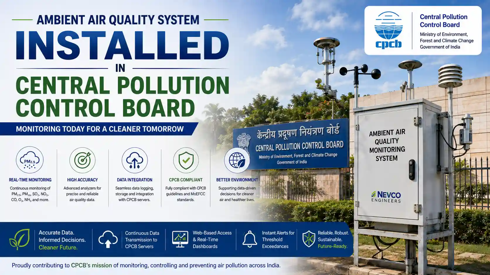 Ambient Air Quality System installed in Central Pollution Control Board