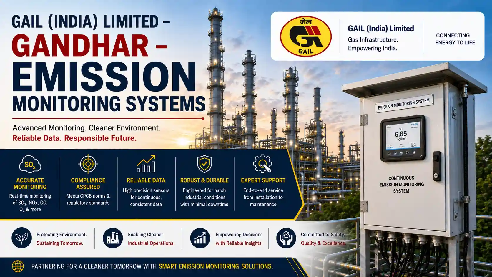 GAIL (INDIA) LIMITED – GANDHAR – Emission Monitoring Systems